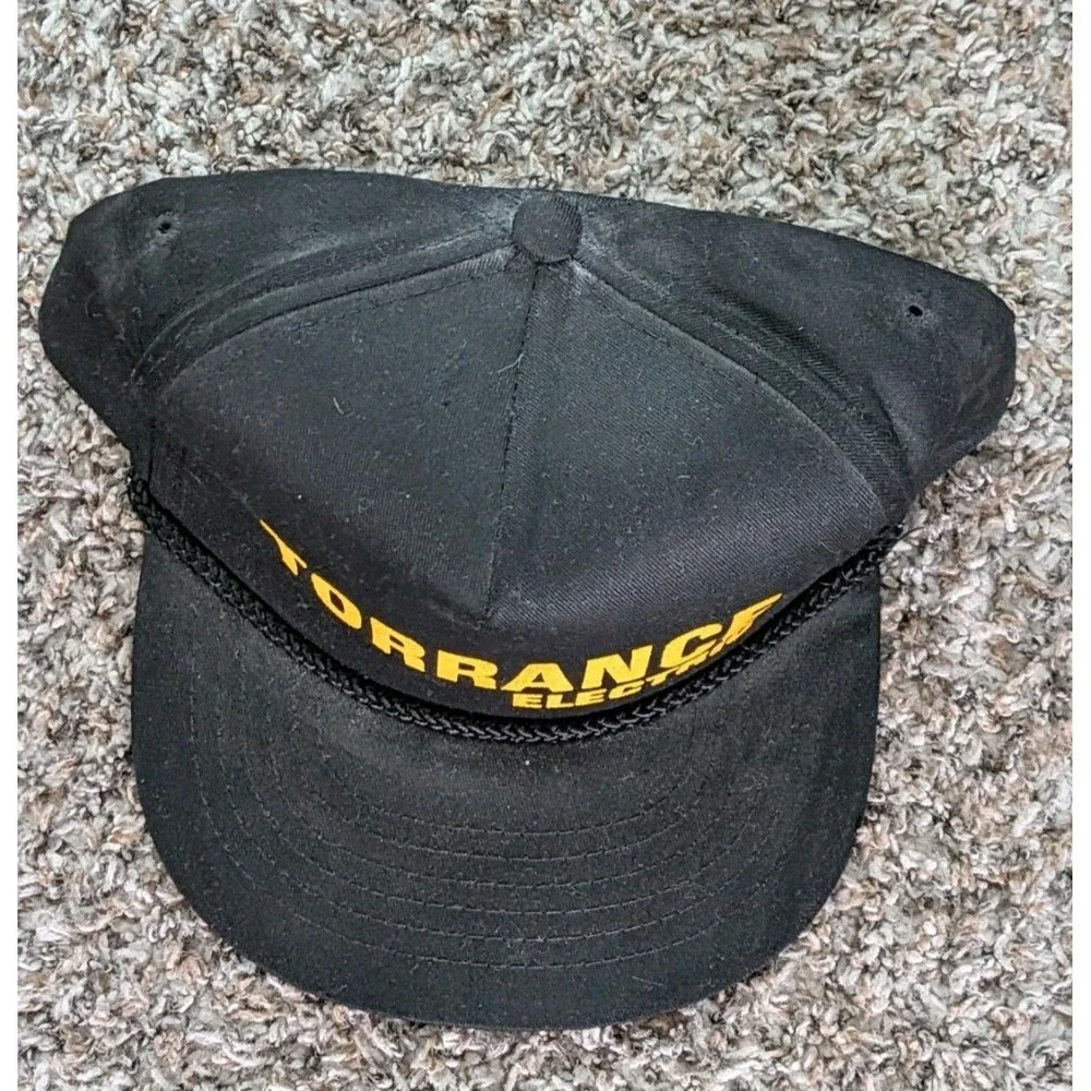 Torrance Electric Snapback Trucker‎ Hat Black OSFM Vintage